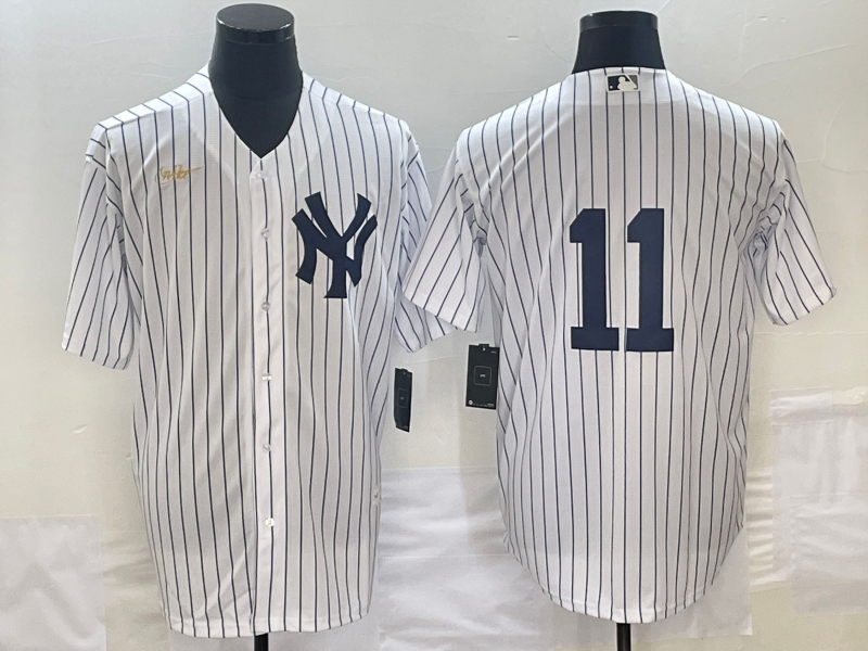 Men's New York Yankees Anthony Volpe #11 White Name Jersey